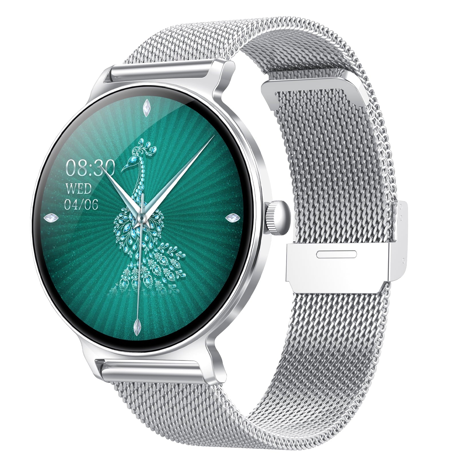 Smart Watch for Women, 1.27" Thin Face Fitness Tracker with Bluetooth Calls(Answer&Make), Smart Watch Fits for Android and iPhone, IP68 Waterproof, 110+ Sport Modes Smartwatch (2 Strap)